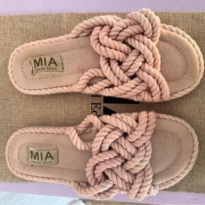 MIA Women's Blush Braided Sandals